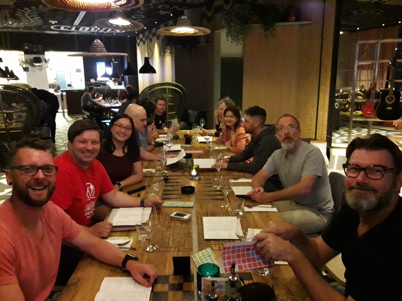 Having a dinner in a select restaurant, in Blegrade, with Codeable team, while participating to the WordCamp Europe, Belgrade (2018)